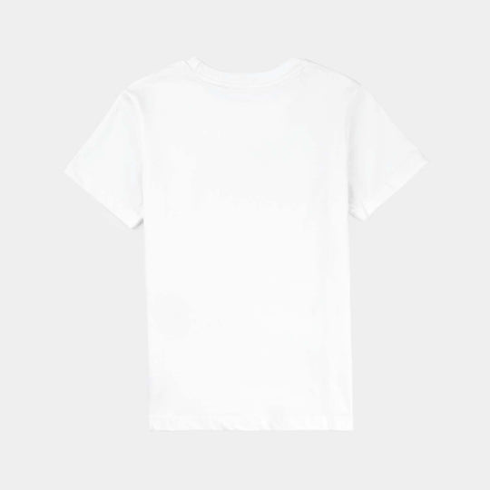 Boys Lycra Jersey BASIC T-SHIRT-White