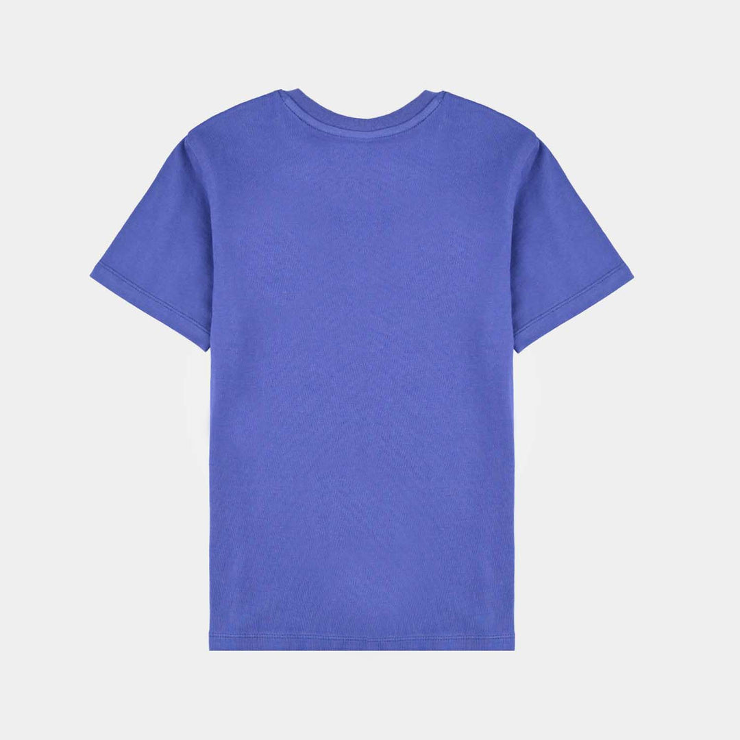 Boys Lycra Jersey BASIC T-SHIRT-Navy Blue