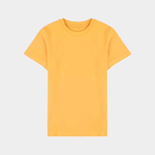 Boys Lycra Jersey T-Shirt (Basic) - Yellow