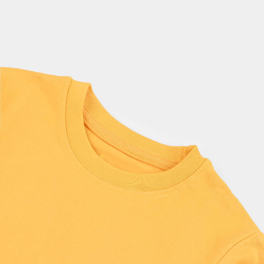 Boys Lycra Jersey T-Shirt (Basic) - Yellow