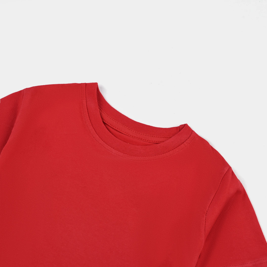 Unisex Lycra Jersey Basic T-SHIRT-HR.Red