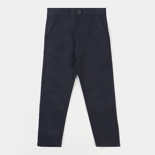 Boys Cotton Basic Pant-True Navy