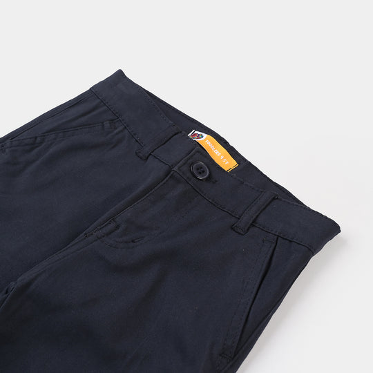 Boys Cotton Basic Pant-True Navy