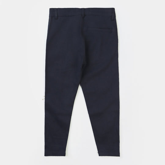 Boys Cotton Basic Pant-True Navy