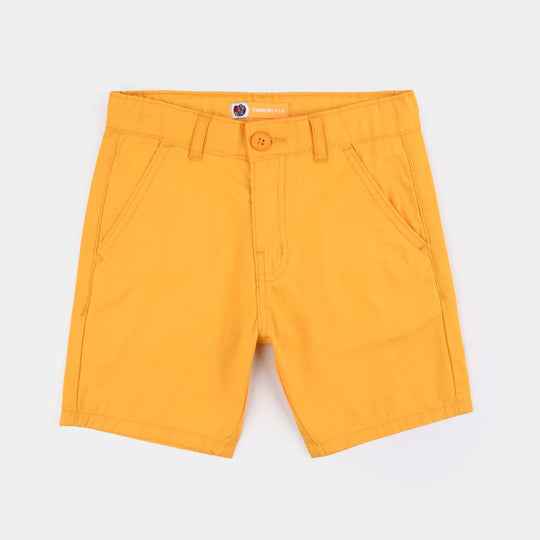 Boys Cotton Twill Basic Short-Citrus