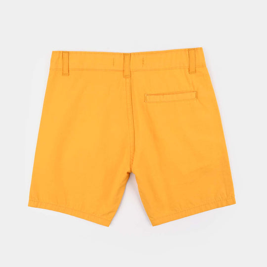 Boys Cotton Twill Basic Short-Citrus