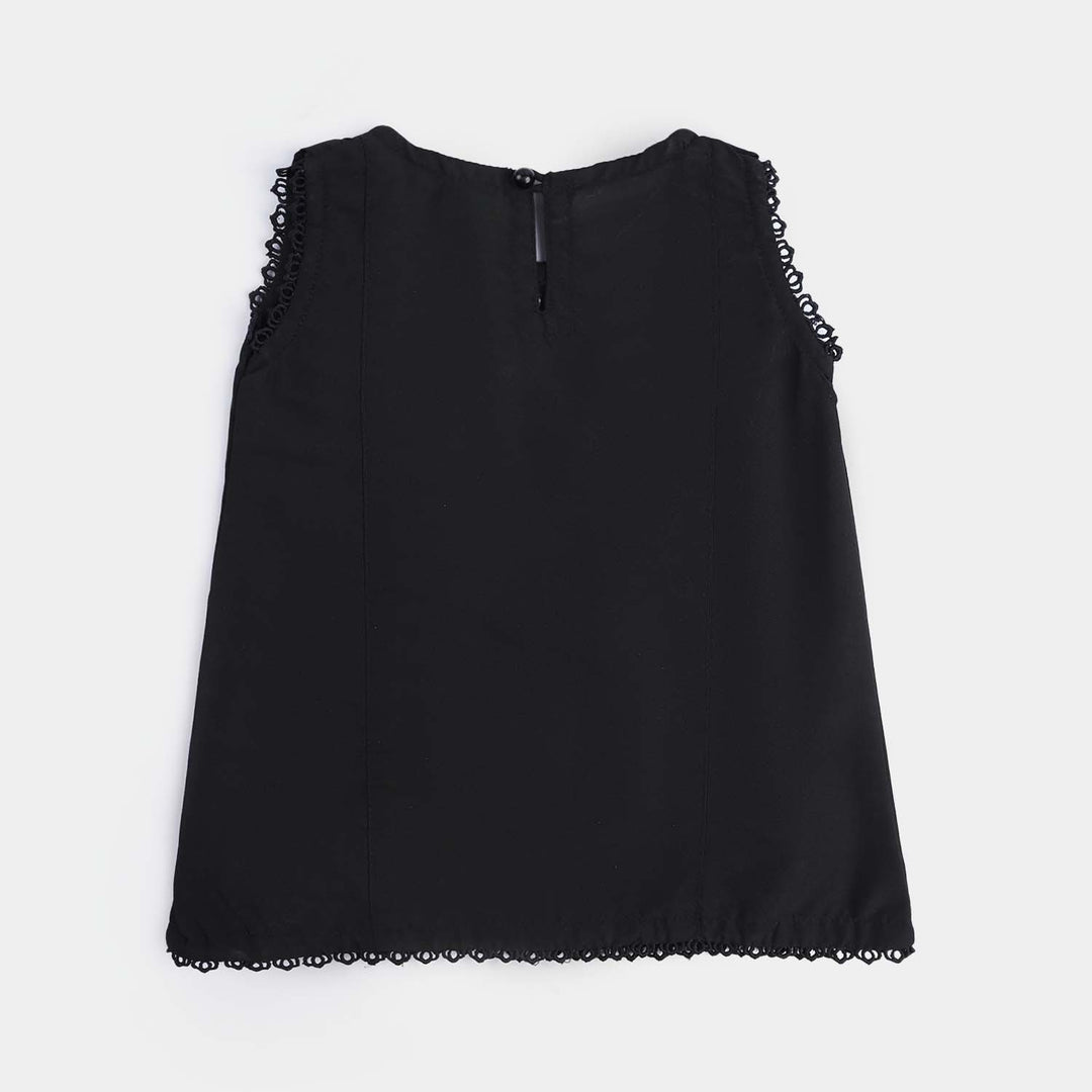 Infant Girls poly Cambric Emb kurti Strawberry-BLACK
