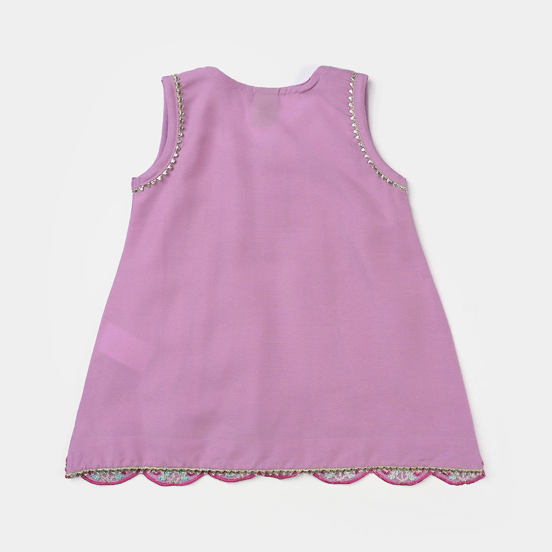Infant Girls poly cambric Fancy 2Pcs Rani-Lylac