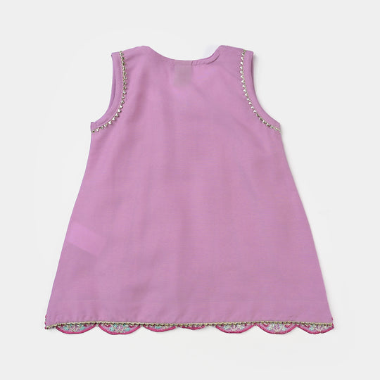 Infant Girls poly cambric Fancy 2Pcs Rani-Lylac