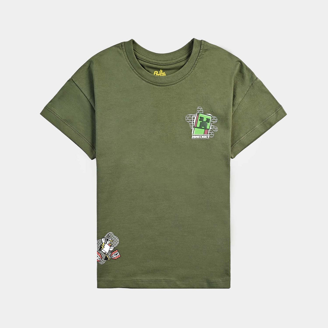 Boys Cotton Jersey T-Shirt H/S-Chive