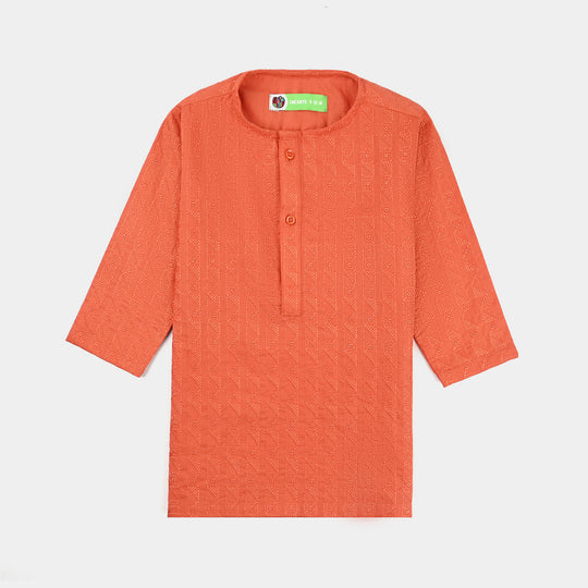 Infant Boys Cotton Basic Kurta (Chicken Kari)