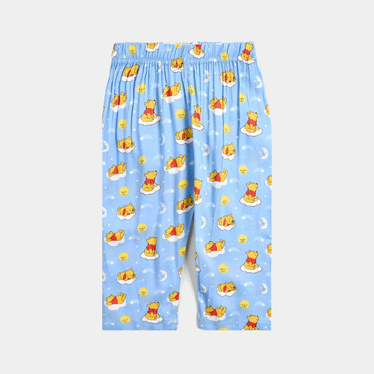 Infant Boys Viscose Nightwear Sleeping Panda-Light Blue