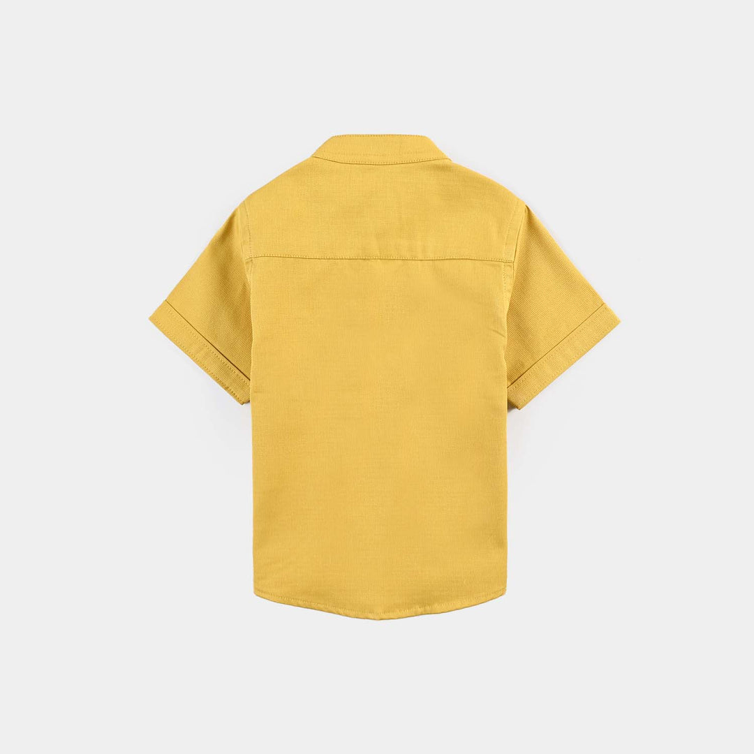 Infant Boys Cotton Basic Casual Shirts (Jungle )-Yellow