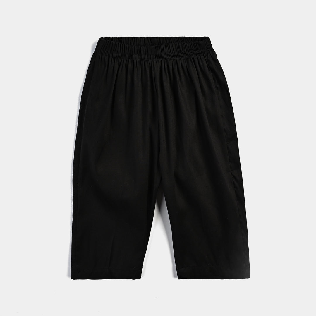 Infant Girls Cotton Eastern Basic Pant-BLACK