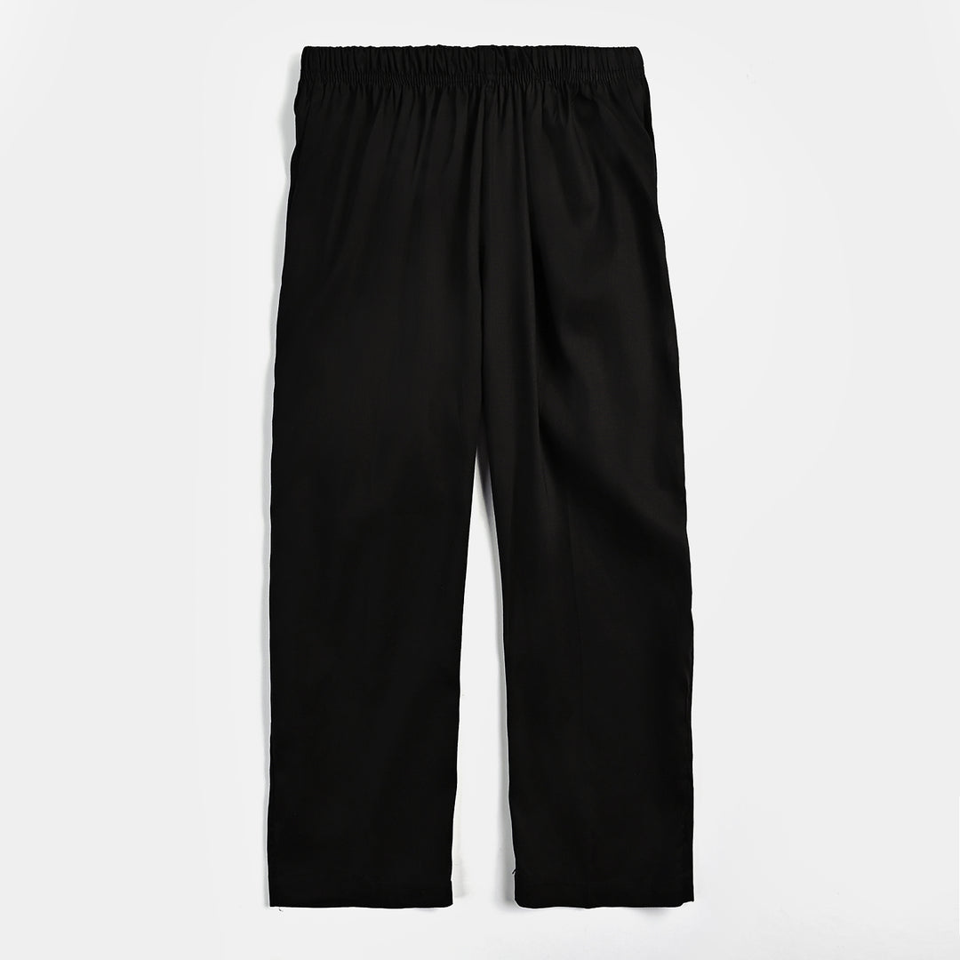 Girls Cotton Eastern Basic Pant-BLACK