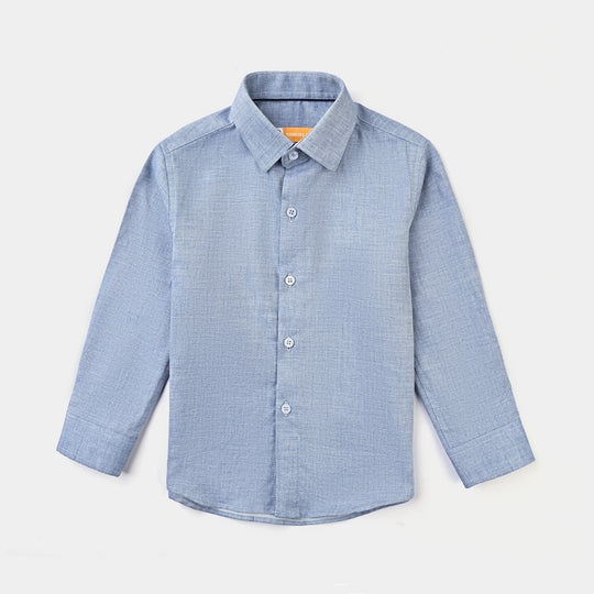 Boys Oxford Formal Shirt-D/Blue