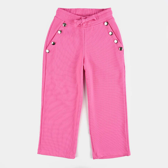 Girls Yarn Dyed Pyjama Blooming-Hot Pink