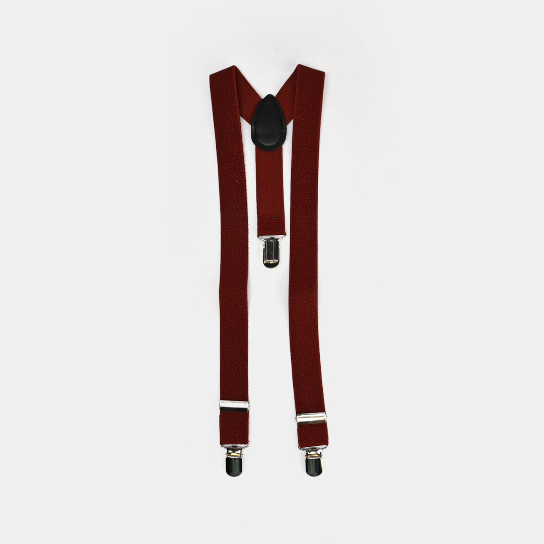 Boys Plain Gallace-MAROON