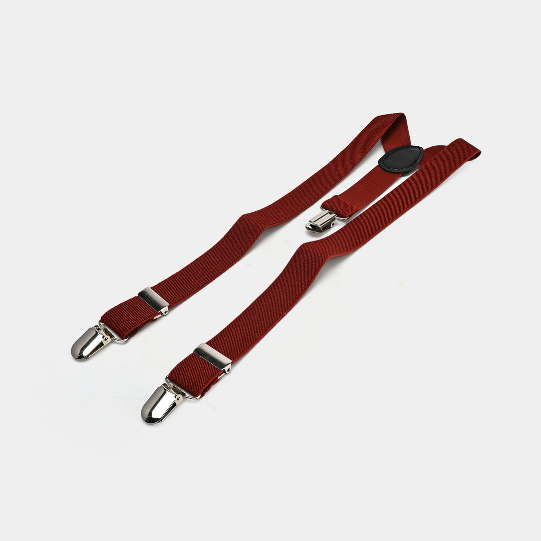 Boys Plain Gallace-MAROON