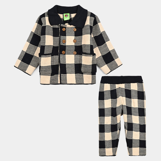 Infant Boys Acrylic Co-Ord Set-Bufalo-Black.White