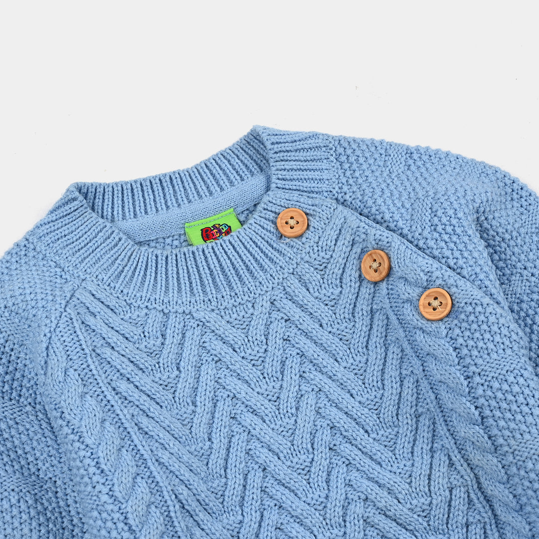 Infant Boys Acrylic Suit-Cabling - L.Blue