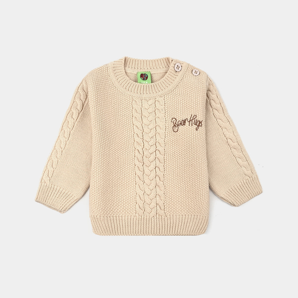 Infant Boys Acrylic Suit-Bear Hug-BEIGE
