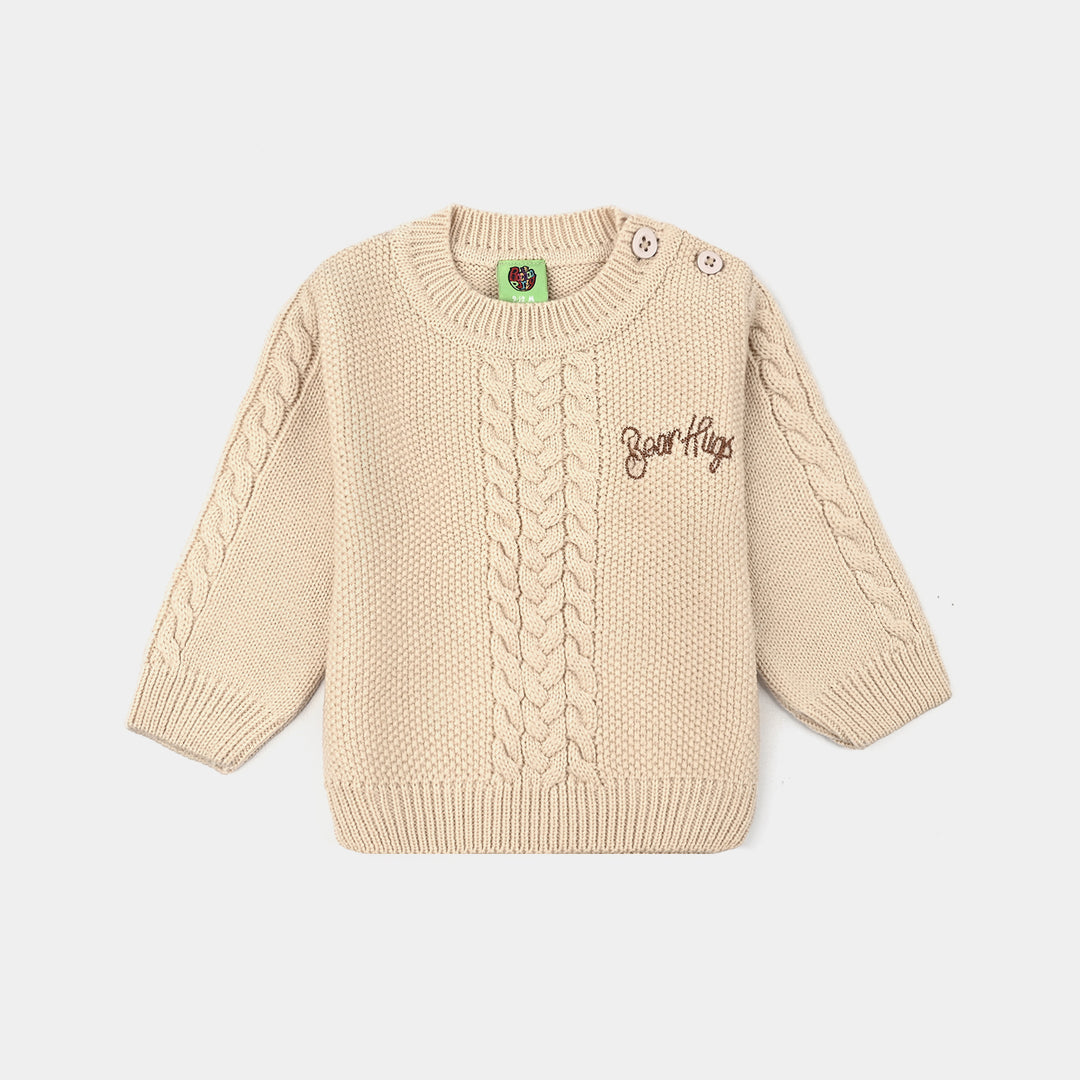 Infant Boys Acrylic Suit-Bear Hug-BEIGE