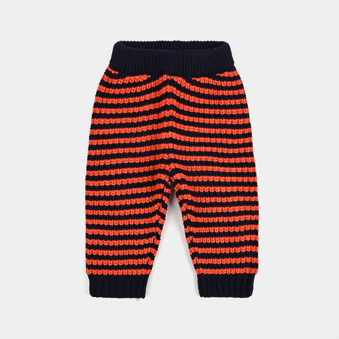 Infant Boys Acrylic Suit-Stripe Fusion-Navy.Rust