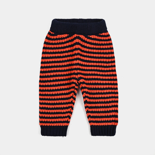 Infant Boys Acrylic Suit-Stripe Fusion-Navy.Rust