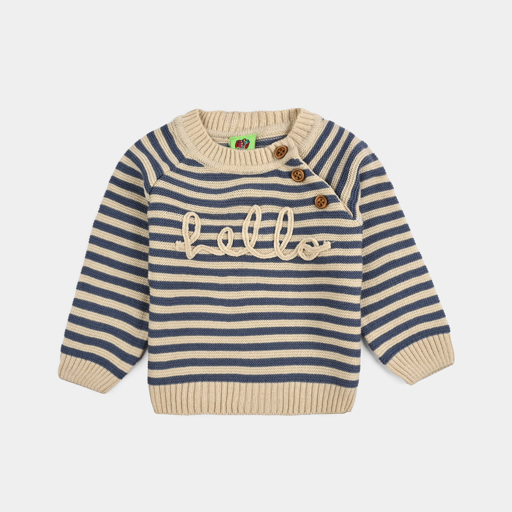 Infant Boys Acrylic Suit-Happy-Off White/Green