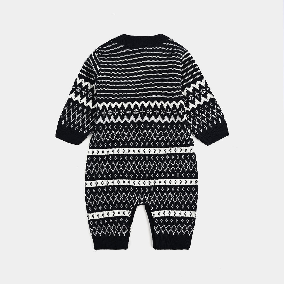 Infant Boys Acrylic Romper-Trible - Navy White