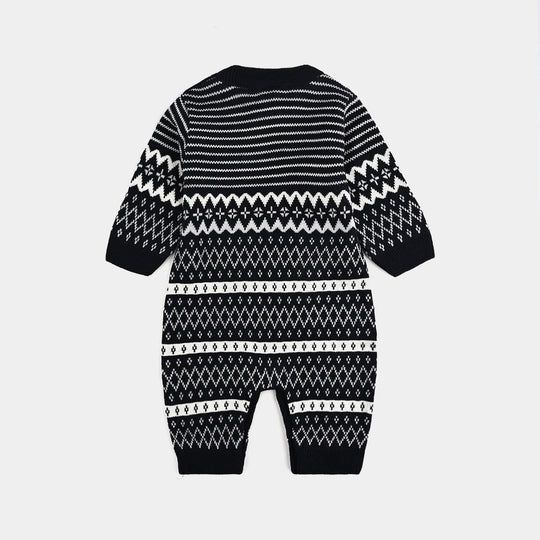 Infant Boys Acrylic Romper-Trible - Navy White