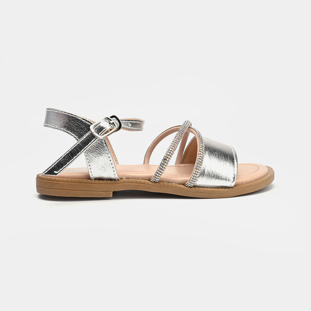 Girls Sandals 456-60-SILVER