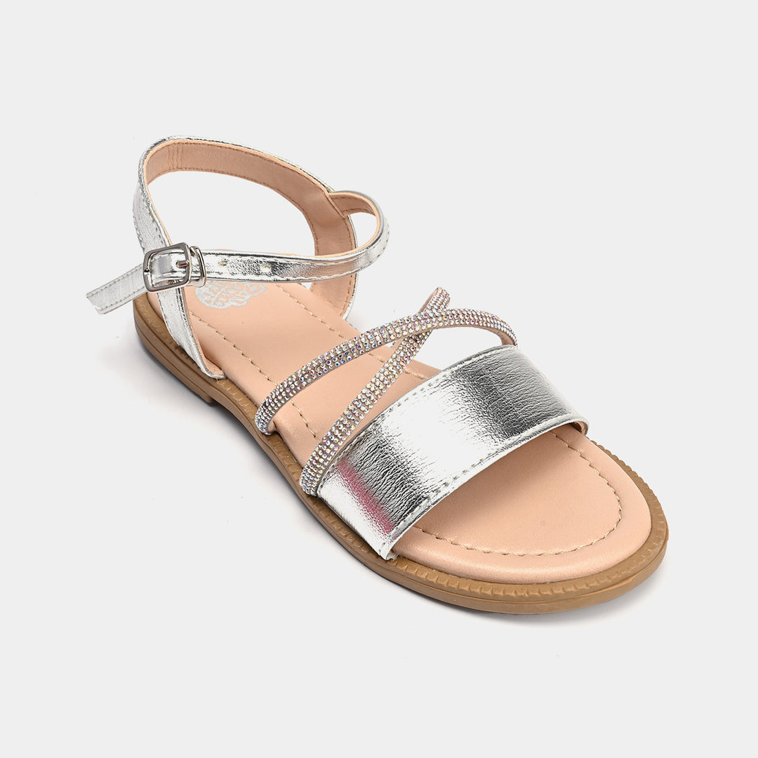 Girls Sandals 456-60-SILVER