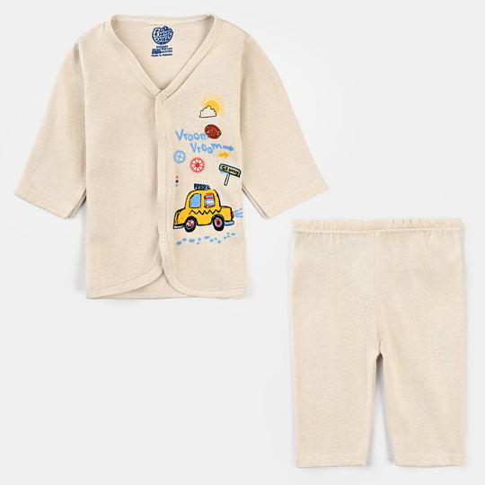 Infant Unisex Night Suit-M Chest Brown |12-18M
