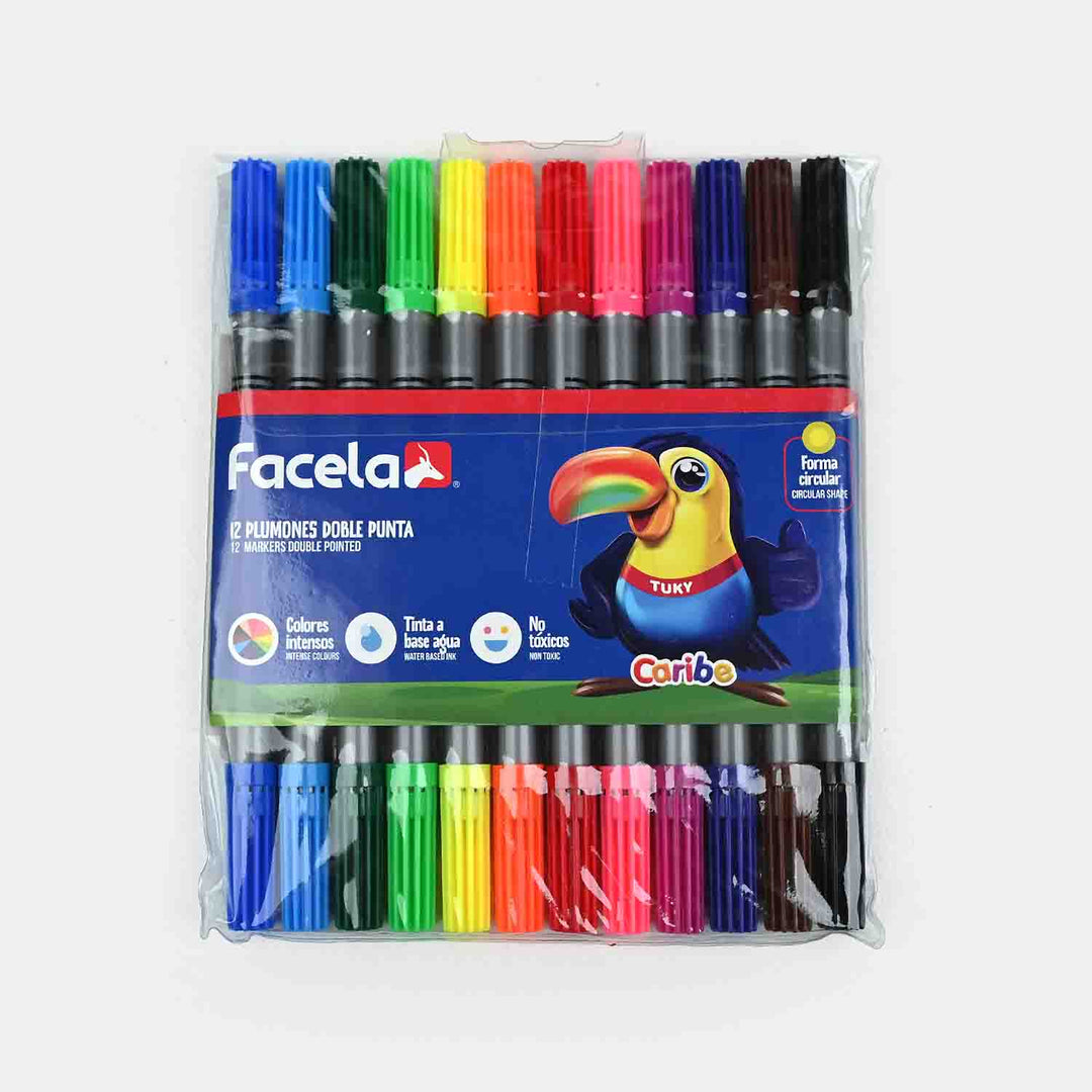 DOUBLE SIDED MARKER MULTICOLOR 12 PCS