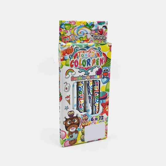 DOUBLE SIDED MARKER MULTICOLOR 6 PCS