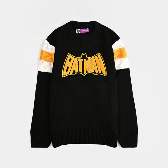 Boys Acrylic Sweater-Batman-Blk.Yellow