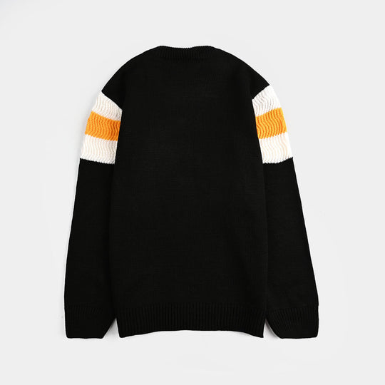 Boys Acrylic Sweater-Batman-Blk.Yellow