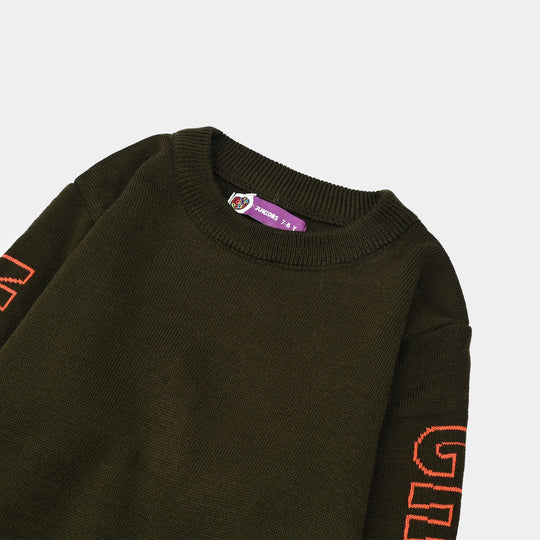 Boys Acrylic Sweater-Champion-GREEN