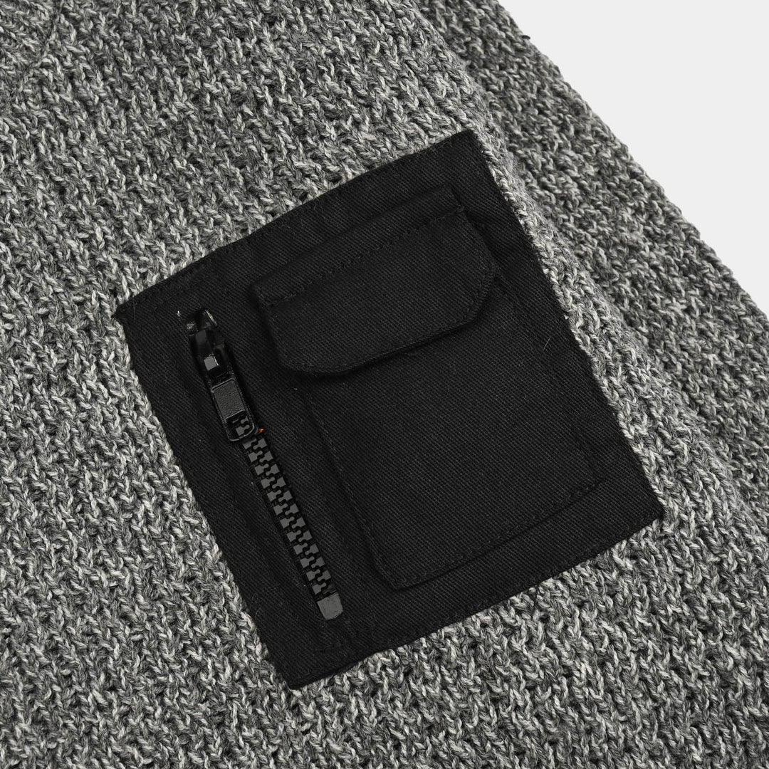 Boys Acrylic Sweater-Rules-GREY