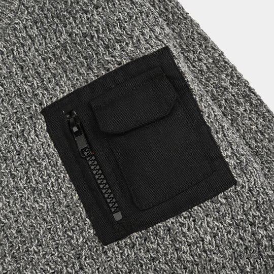 Boys Acrylic Sweater-Rules-GREY