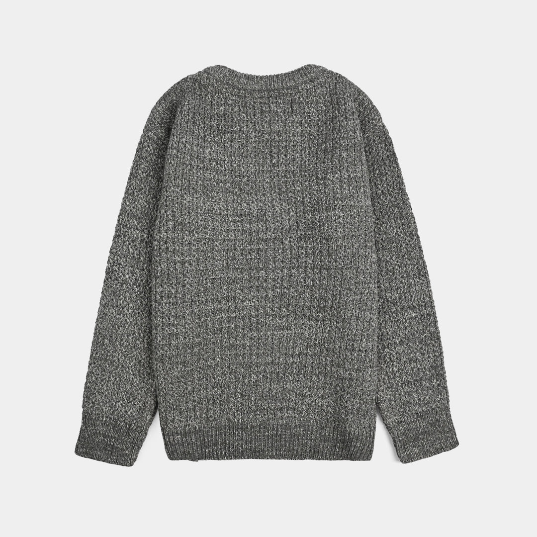Boys Acrylic Sweater-Rules-GREY