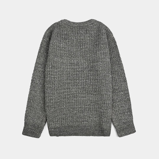 Boys Acrylic Sweater-Rules-GREY
