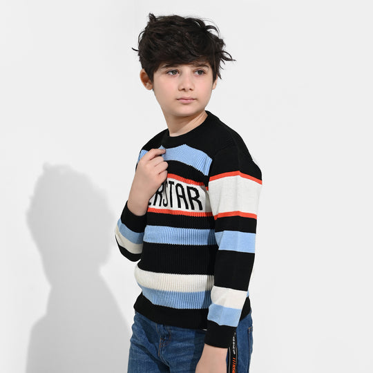 Boys Acrylic Sweater-Superstar-Multi