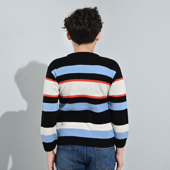 Boys Acrylic Sweater-Superstar-Multi
