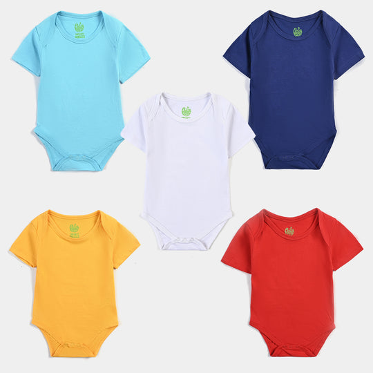 Infant Unisex Cotton Jersey 5 Piece Set Basics-Multicolor