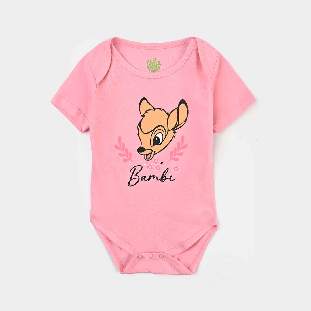 Infant Girls Cotton Jersey 3 Piece Set Bambi-Pink