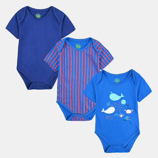 Infant Boys Cotton Jersey 3 Piece Set Fun Day At Sea-Blue