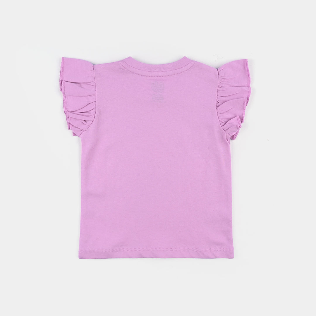 Infant Girls Cotton Jersey Character T-Shirt -Purple